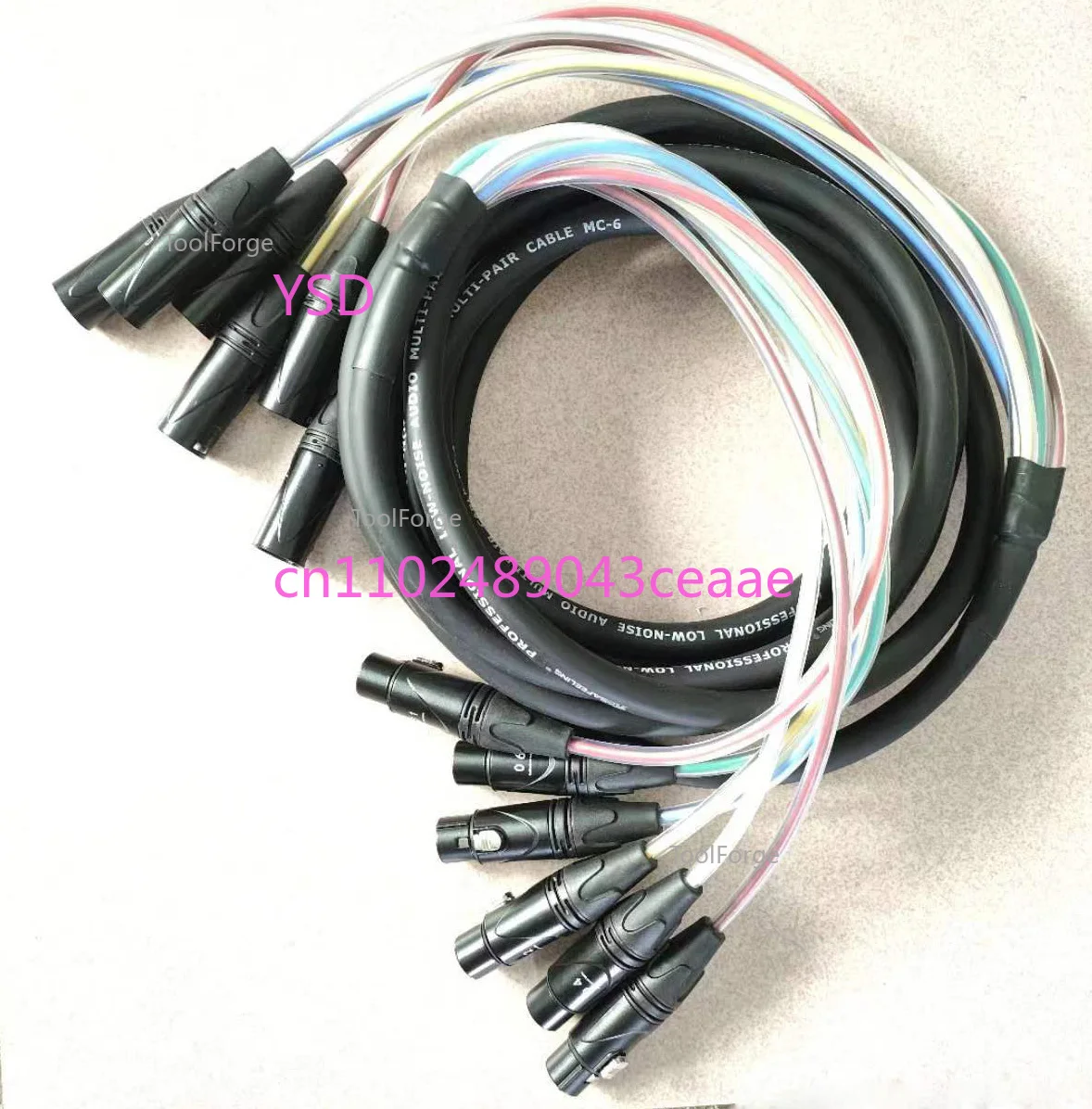 3 Pin XLR 2 4 6 8 12 16 Multi-ways Channel Professional Multi-Media Cable Male To Female Balanced Audio Extension Cord