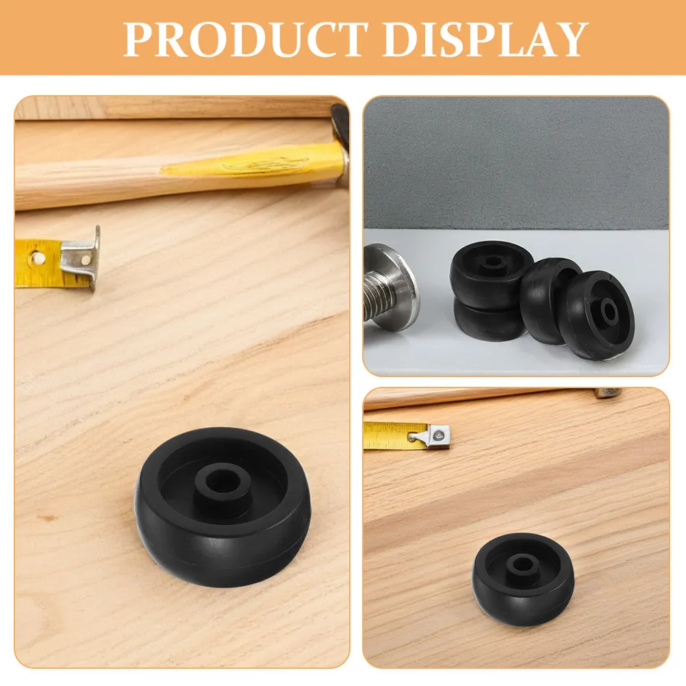 6Pcs Plastic Gym Wheel Rollers Universal Compatibility Smooth Rolling Replacement Wheels for Treadmills Exercise Bikes Rowing