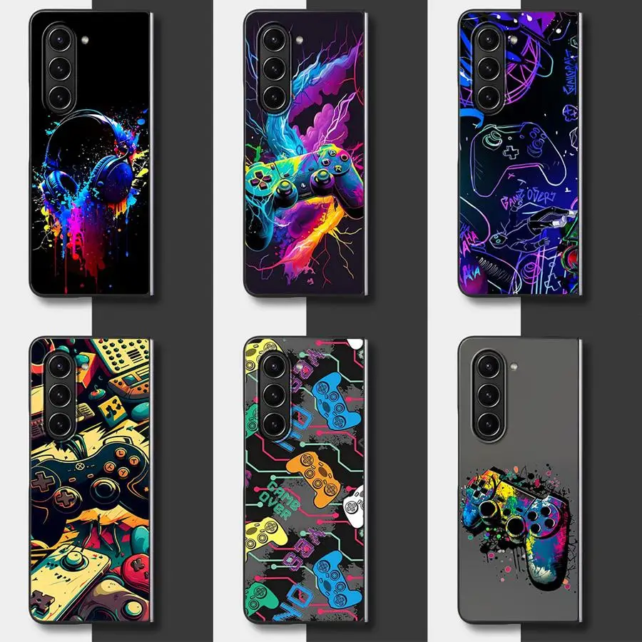 Case for Samsung Galaxy Z Fold 8 Ultra ZFold6 ZFold5 Z Fold8Ultra Z Fold 7 6 3 ZFold4 ZFold7 Phone Cover Color Headset Gothic