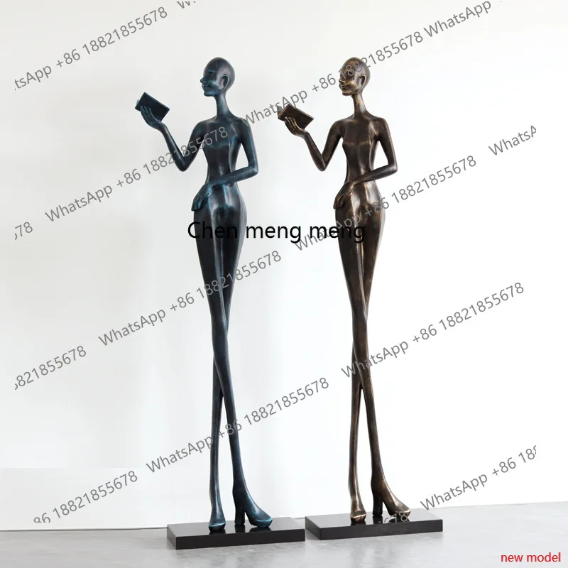 H178Book taker floor-to-ceiling sculpture decoration building department corridor abstract figure living room creative ornament