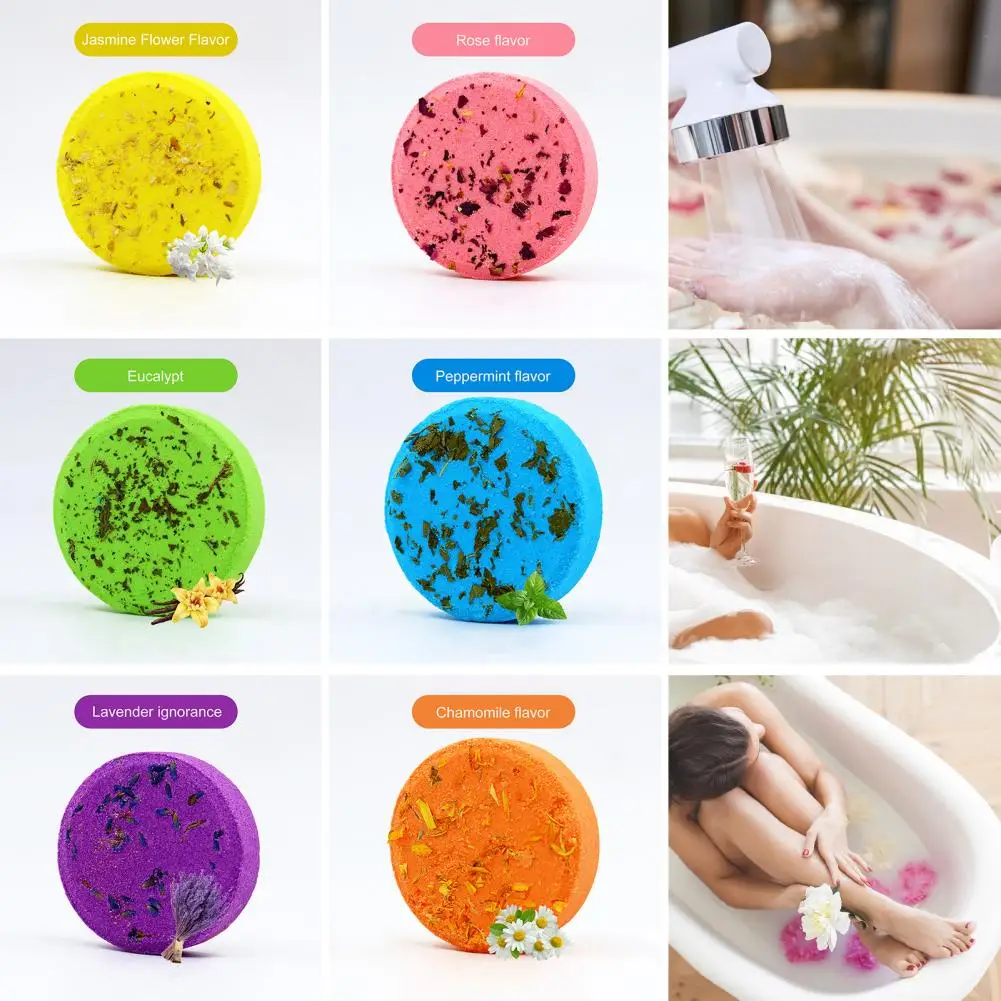 

Shower Steamers Peaceful Atmosphere Shower Tablets Long-lasting Fragrance Bathing Steamers Unique Natural Scents for A Relaxing