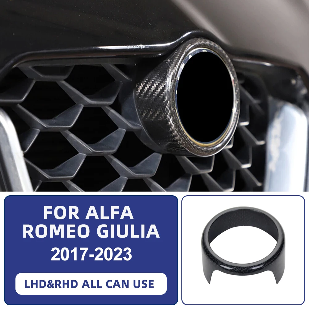 DOMEN Dry Carbon Fiber For Alfa Romeo Giulia 2017 2018 2019 2020 2021 2022 2023 Front Grill Decoration Frame V Shape Frame Acces image 3