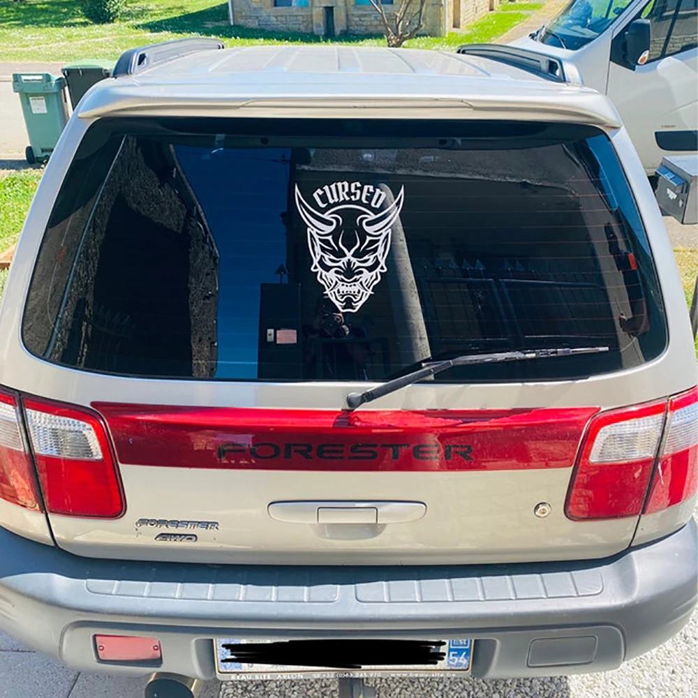 Cursed Oni Demon  Japanese Car Stickers Cartoon Design Vinyl Bumper Windows Decals Tuning Accessories
