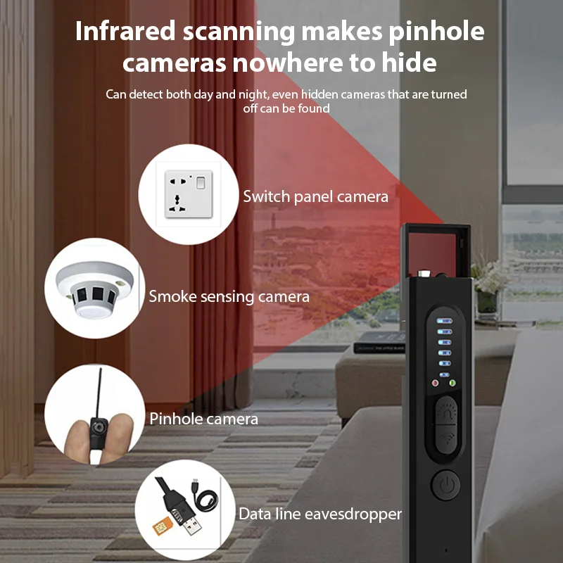 Détecteur de caméra infrarouge X13, alarme de protection, Mini testeur Wifi sans fil multifonction, dispositif de Signal Gps, détecteur de Scanner