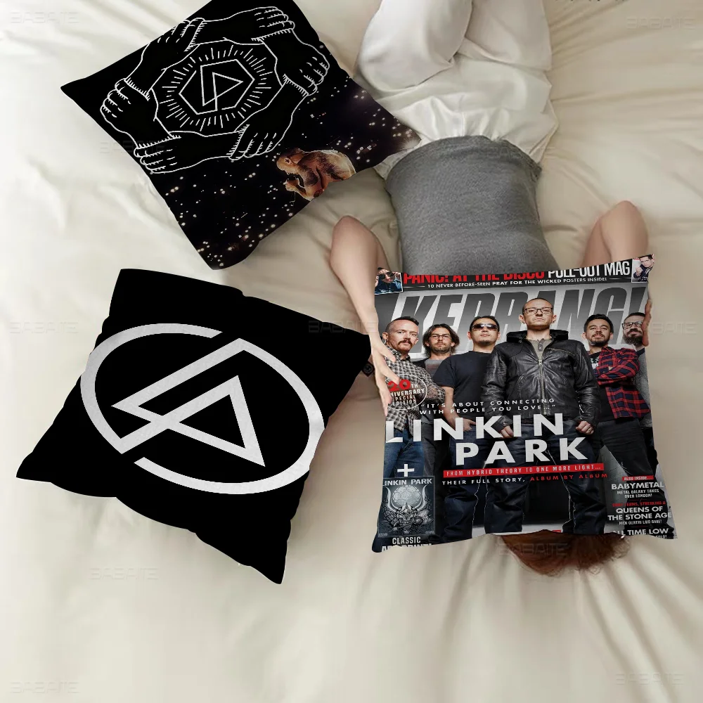 Band L-Linkin Cool P-Park Maple Design Cushion Cover Happy Autumn Harvest Decor Holiday Decorati Pillow Cover