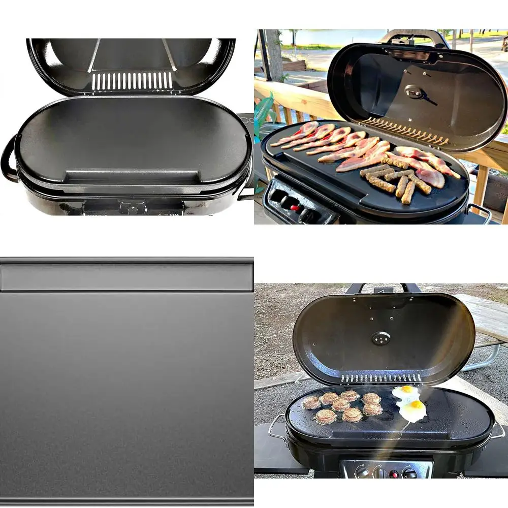 

Full Size Nonstick Cast Iron Griddle for Coleman RoadTrip Swaptop Grills, Outdoor BBQ and Camping Accessories