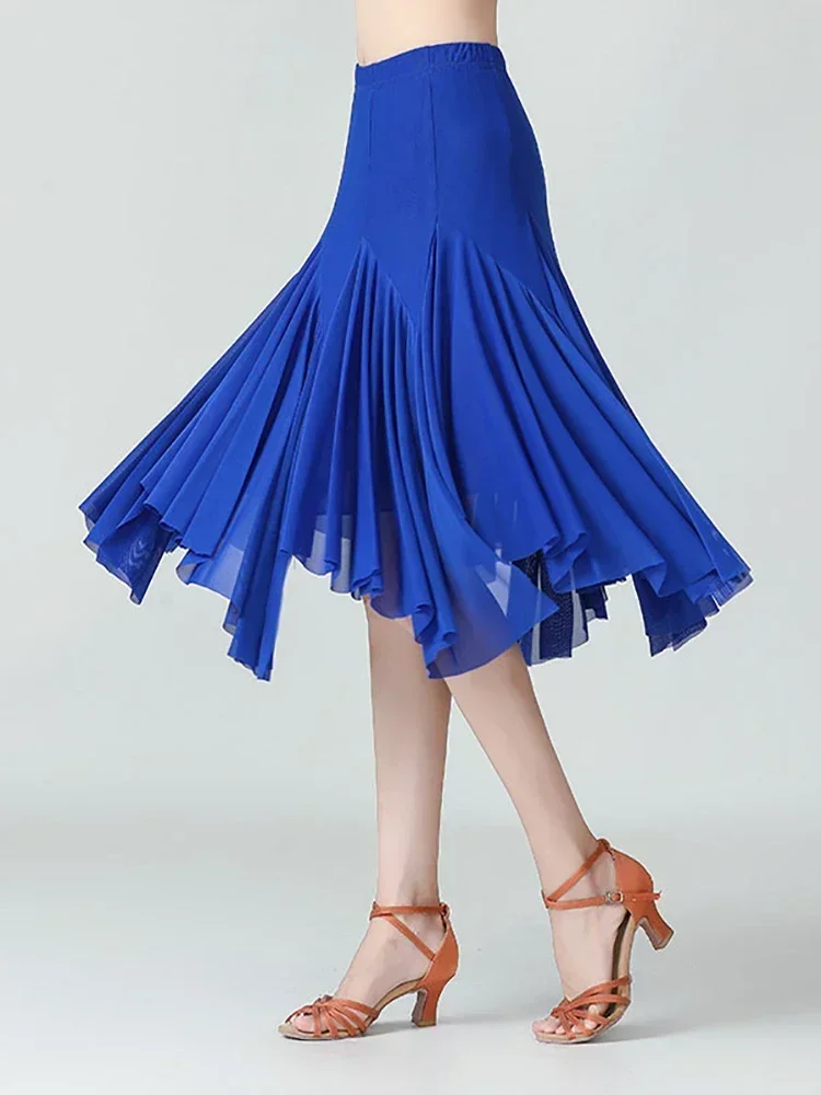 

Mid-Long Women Latin Dance Skirt For Women New Style Comfort Soft Ballroom Dance Skirt Waltz Adult Dancewear Skirts High Quality