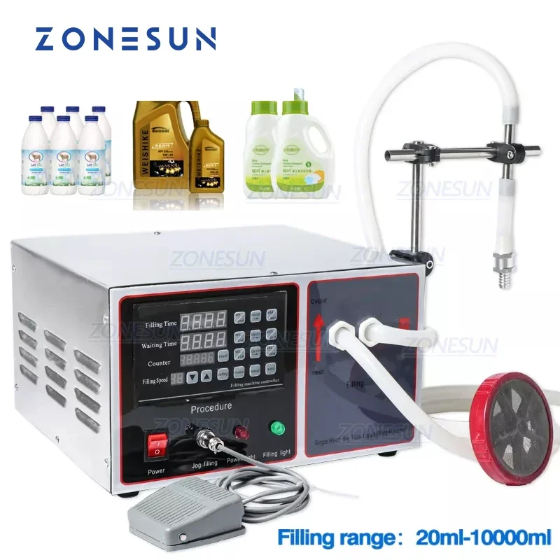 ZONESUN GZ-GFK17A Semi Automatic Filling Machine Laundry detergent Oil WaterLiquid Bottle Filling Machine