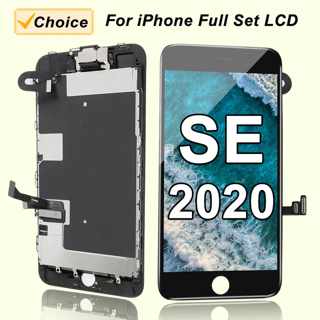 Ekran AAA do iPhone SE 2020 SE2 Pełny zestaw wymienny wyświetlacza LCD Zestaw dotykowy Digitizer + przedni aparat A2275 A2298 A2296