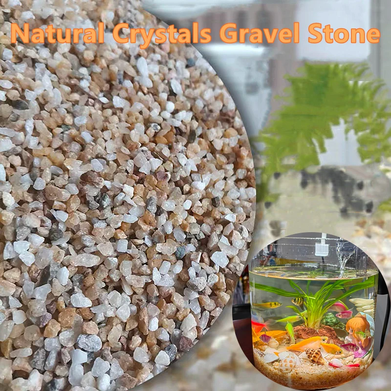 100/200/500g Natural Crystals Gravel Stone Garden Aquarium Decor Fish Tank Bottom Sand DIY Accessories Crystal Decorations