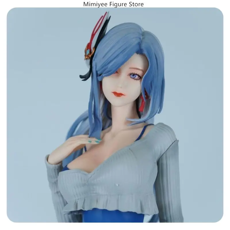 

48cm Genshin Impact Shenhe Standing Pose Urban Beauty Anime Figure Model Statue