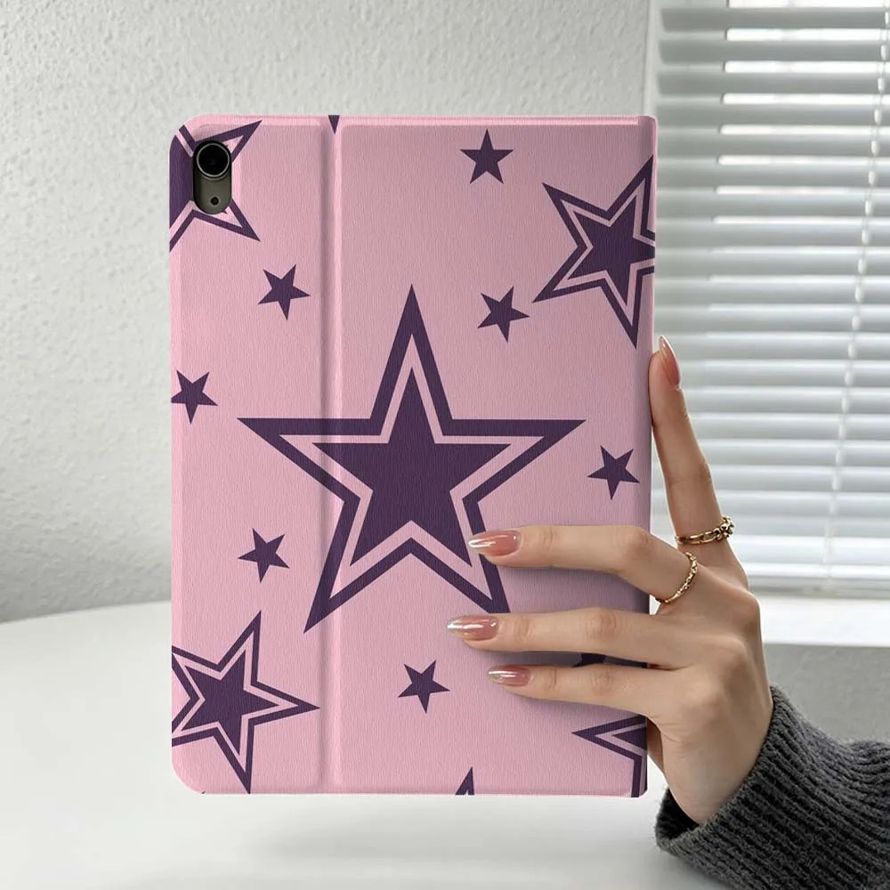 Minimalist Star Pattern For iPad Pro Air mini 7 6 5 4 3 2 1 9gen M5 M4 11th 10th A17 Pro A16 Soft Inch Tablet Case Cover