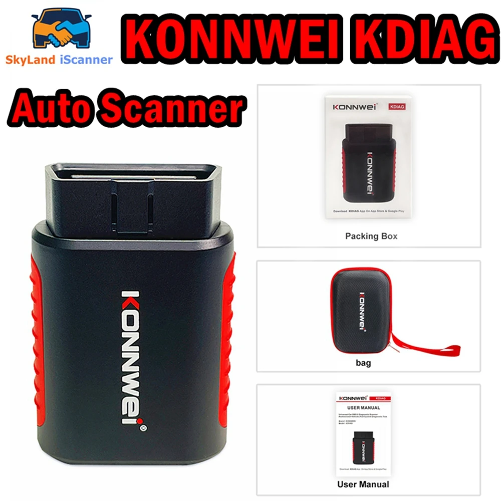 

KONNWEI KDIAG Полная система OBD2 Автомобильный диагностический инструмент Сброс обслуживания Автоматический сканер Подходит для AUDI/BMW и т. д. до 31 автомобильной серии