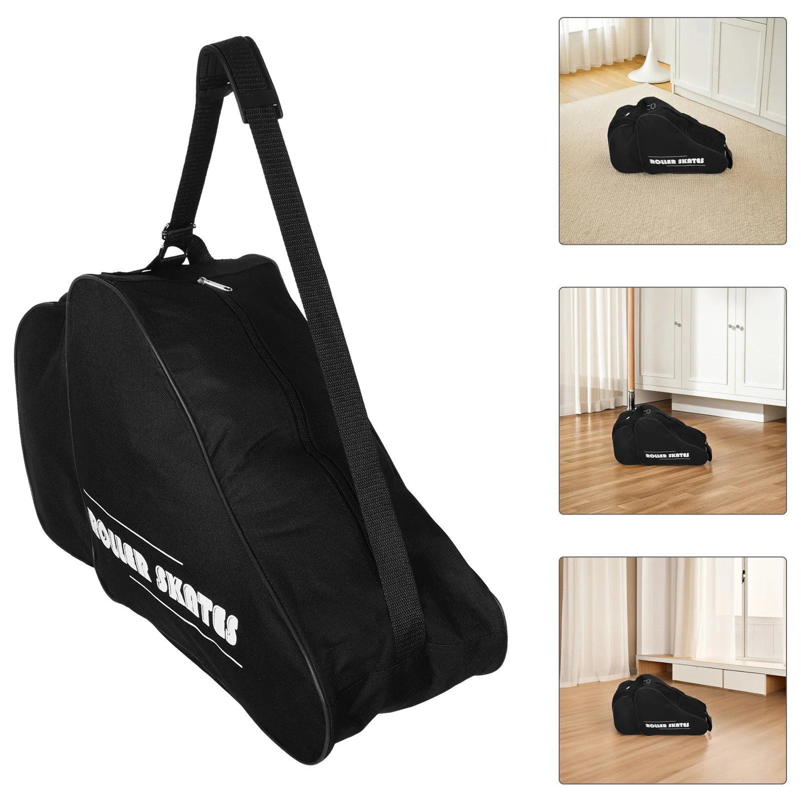 Saco de sapato de gelo rolo skate transportadora engrossado espaçoso mochila para patinação engrenagem leve malha respirável hóquei em linha