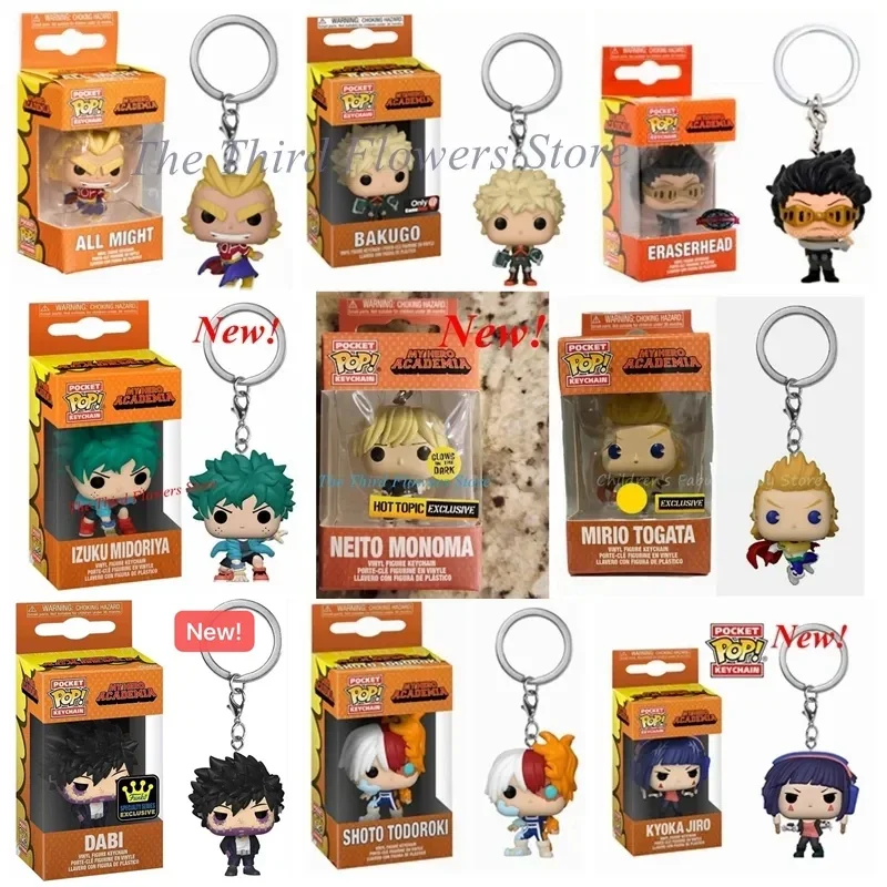 Nuovi 16 stili Funko POP portachiavi My Hero Academia Jiro Eraserhead Dabi Anime Figure Action Figure Toys portachiavi tascabile per regali