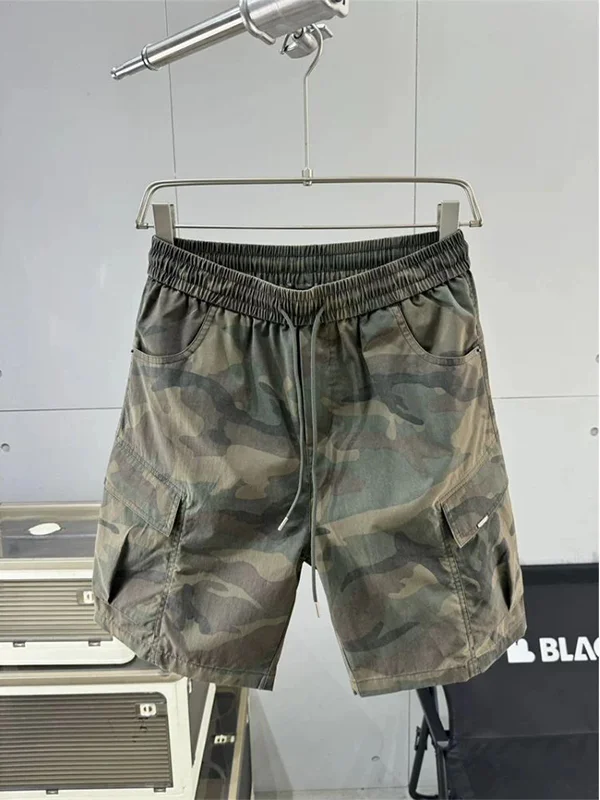 

Мужские летние модные уличные брюки-карго большого размера с камуфляжным принтом, свободные повседневные джинсы прямого кроя с большими карманами
