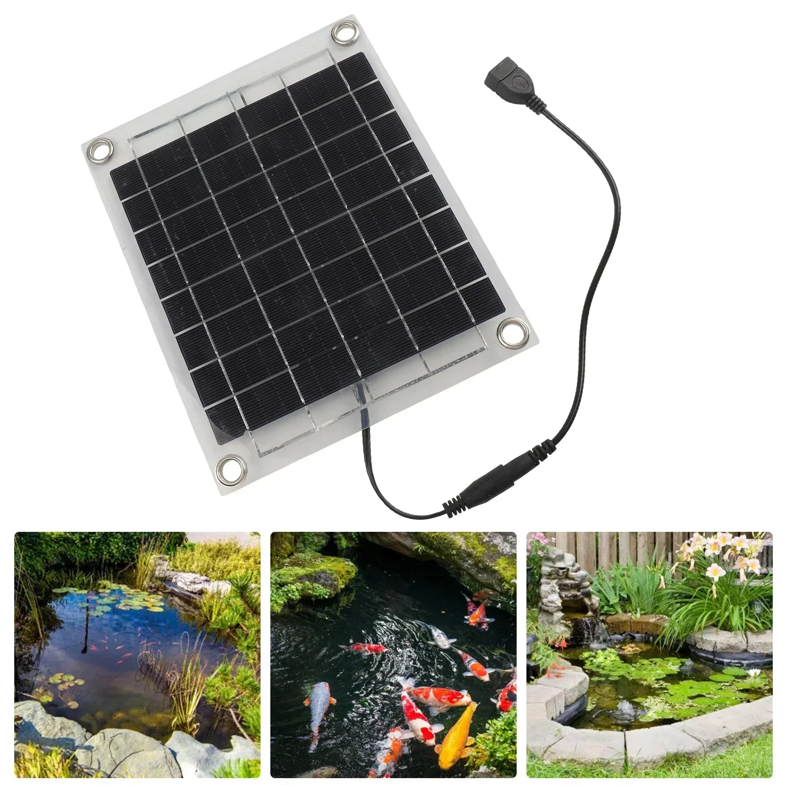 

Garden Display 10W Pump 12V High-performance Solar Module Customizable Water Spray Dry-up Protection For Garden