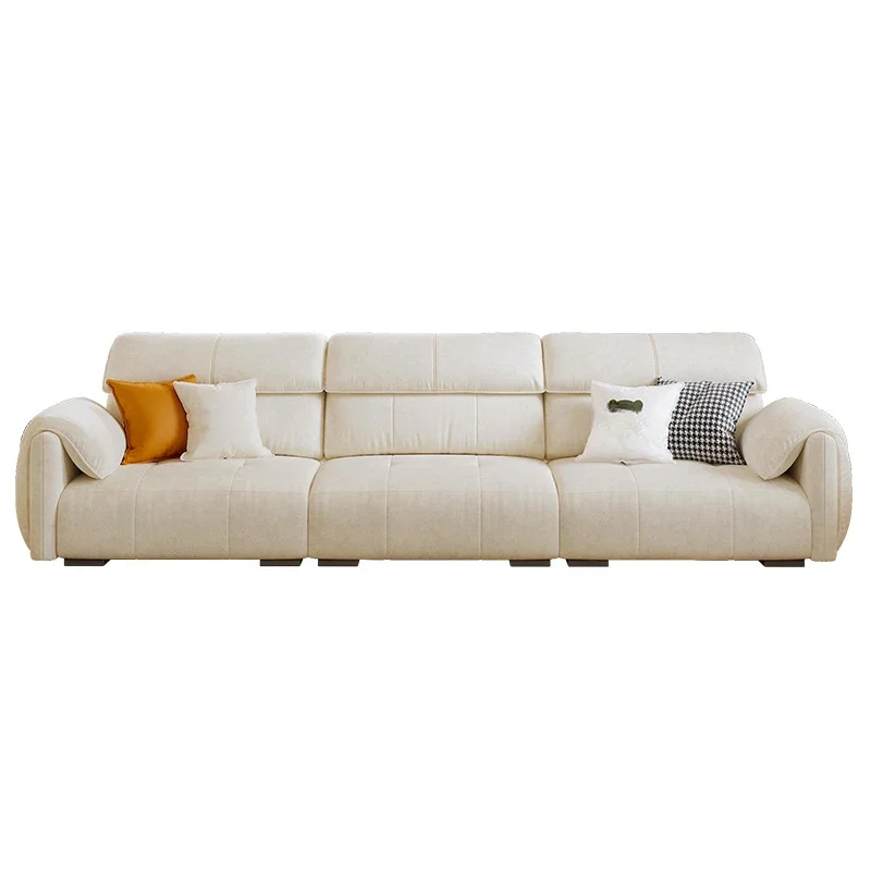 

Fabric sofa, skin-friendly fabric, high backrest, simple and modern
