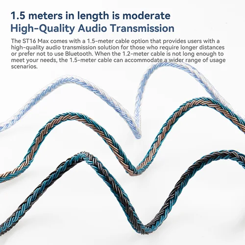 Imagen 2 del producto KBEAR ST16 Max 16 hebras 5N OCC Cable de actualización plateado 3,5/4,4mm enchufe chapado en oro 1,5 M Cable de auriculares para cabeza HiFi