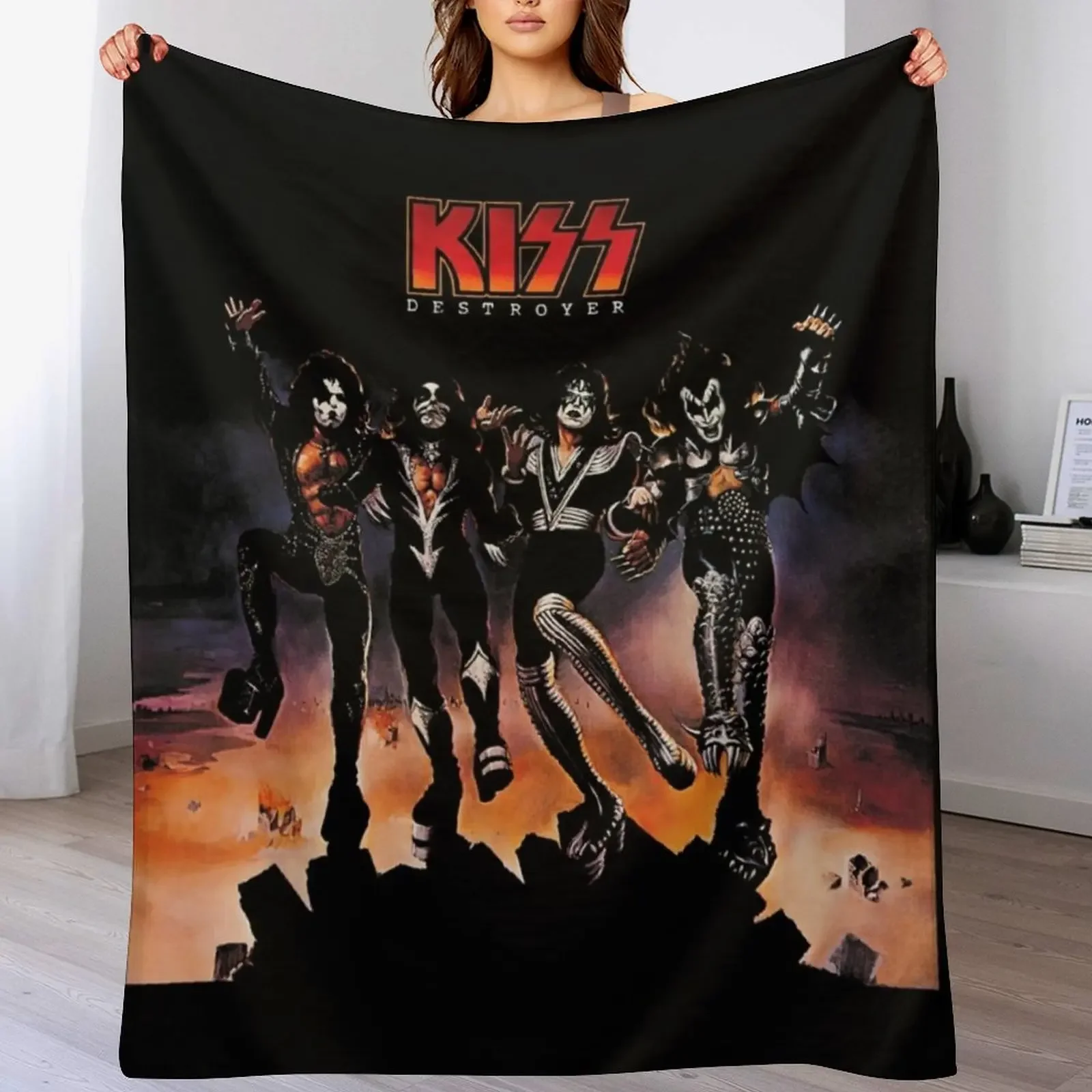 1976 Destroyer Throw Blanket Long Lasting Soft Plush Blanket for Daily Use