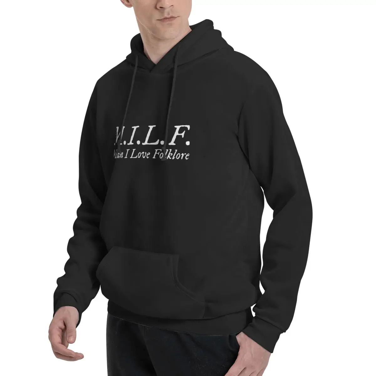 Man Ik Hou Van Folklore Polyester Hoodie Heren Sweatershirt Warme Dif Kleuren Maten