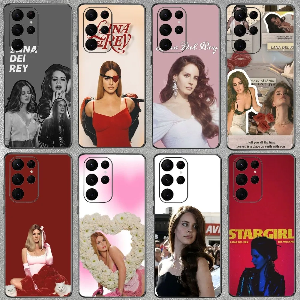 L-Lana Del Rey Singer Phone Case For Samsung Galaxy A52 A12 A51 S21 Edge S22ULTRA S23 S20LITE Plus Ultra Black Cover