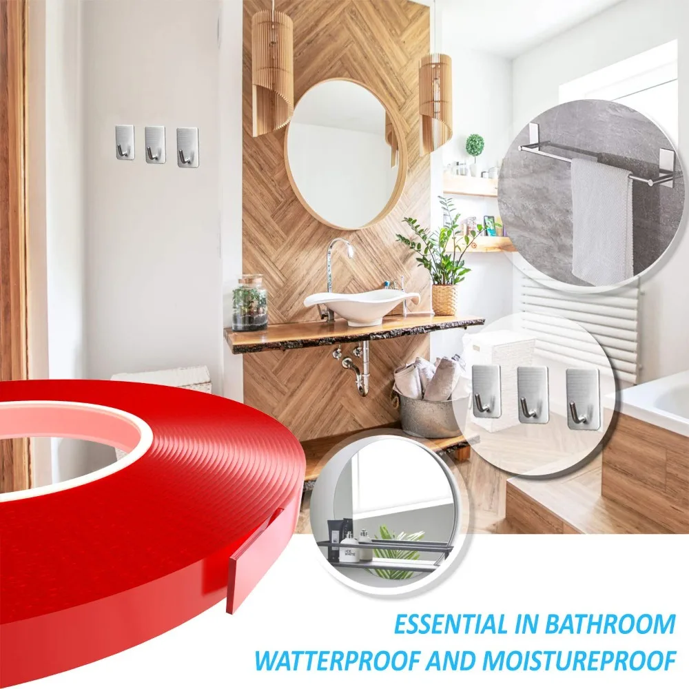 Strong PET Red Film Double-Sided Tape, 3M Roll, Clear, No Marks, for Phone & LCD Screen Repairs, 6mm–20mm Widths