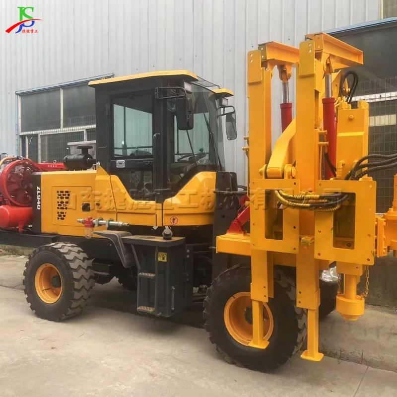Hydraulic guardrail pile driver, roadside safety pile driving equipment, impact guardrail pile driver
