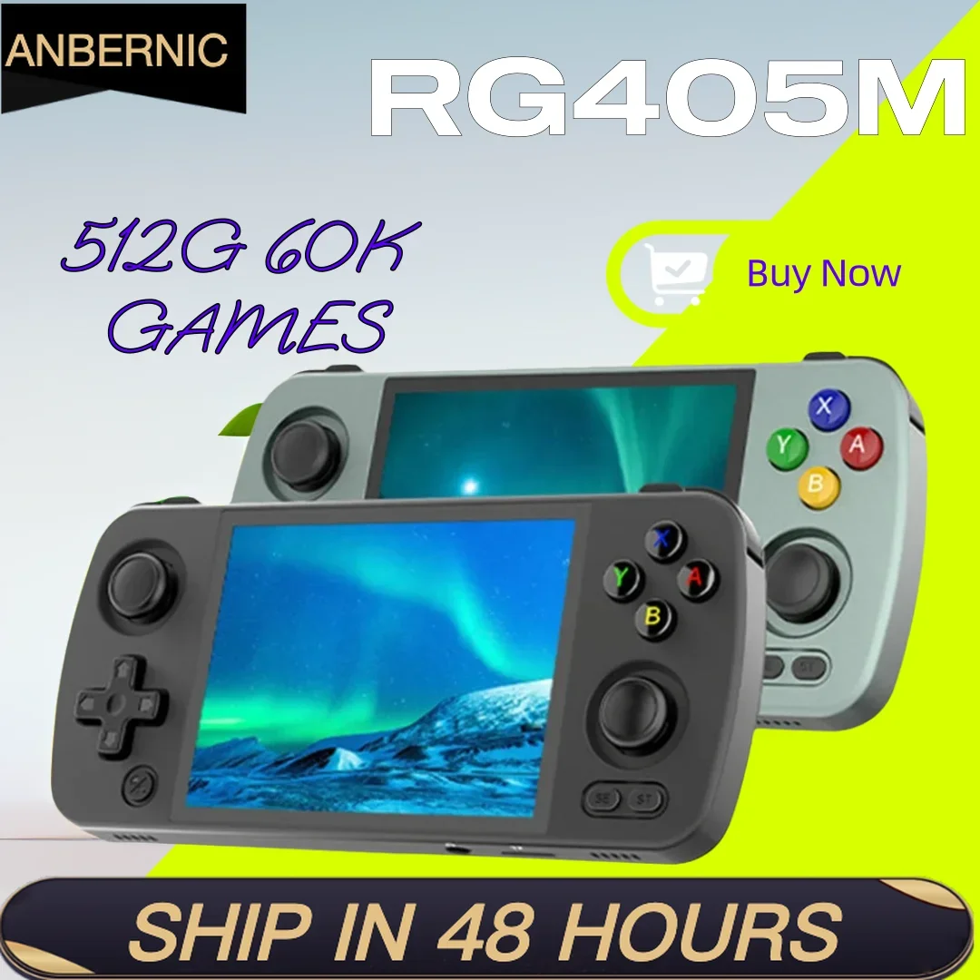 

RG405M ANBERNIC Metal Handheld Game Console Android 12 System 4 Inch IPS Screen PSP PS2 GAMES Children's Gifts birthday gift