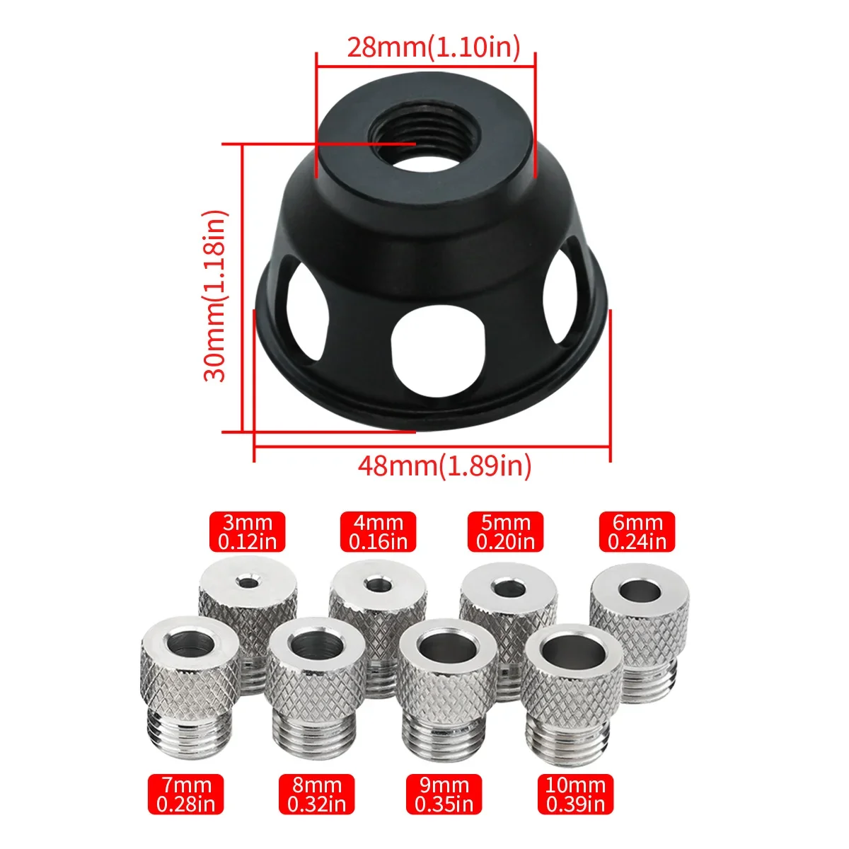 Aluminum Alloy Vertical Drill Guide Doweling Jig Kit 3-10mm Straight Angle Hole Locator Drill Positioning Punching Hand Tools