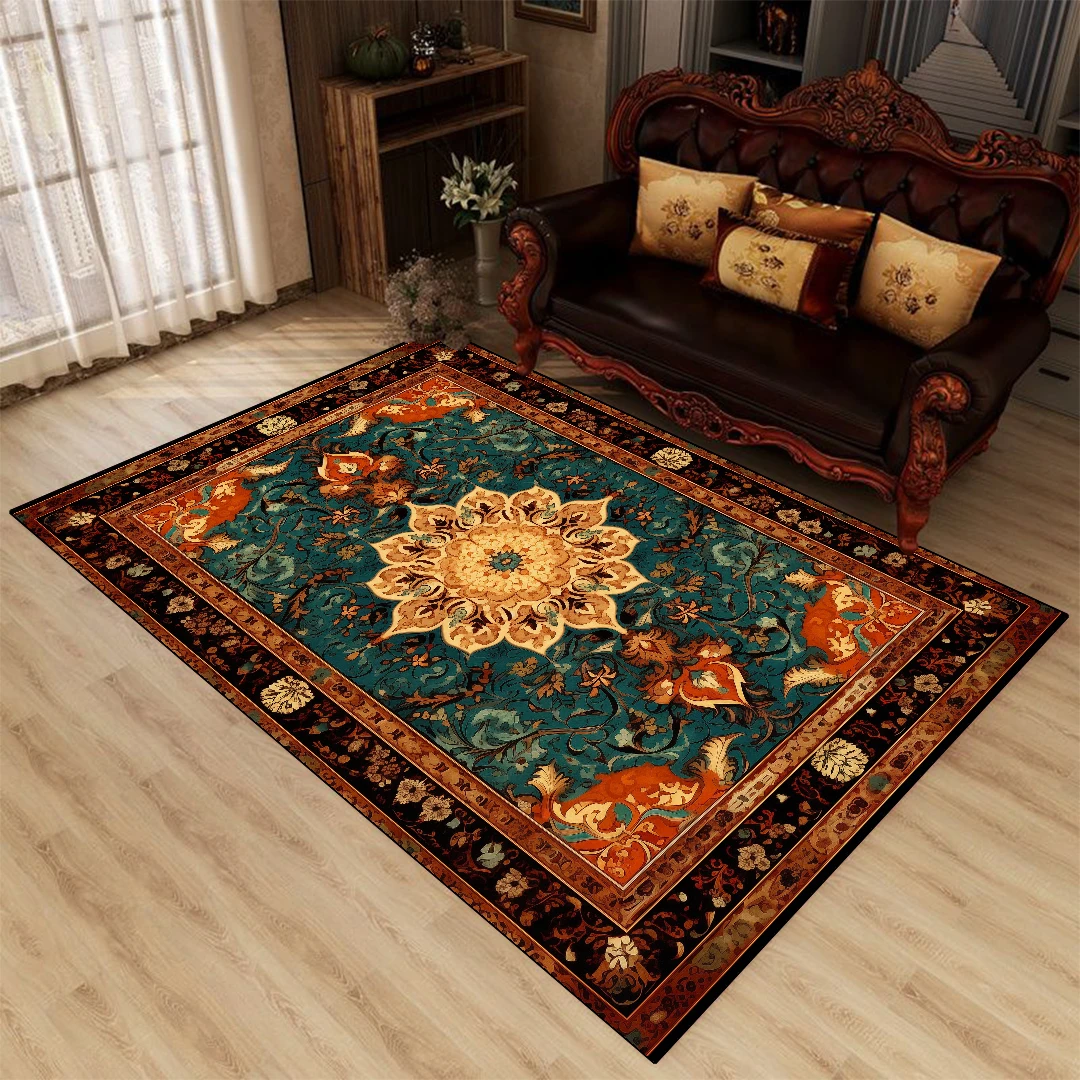 Persian Classical Style CARPET FOR LIVE ROOM Washable Soft Lounge Rug Room Decor Home Mats Easy Clean 160x230 Flannel Office 러그