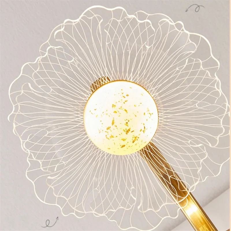 

Acrylic Sunflower Table Lamp Led Bedroom Atmosphere Decorative USB Bedside Lamp