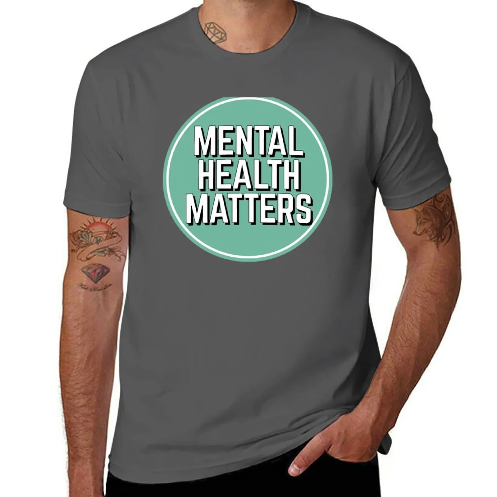 Mental Health Matters T-Shirt oversizeds Short sleeve tee summer top mens graphic t-shirts