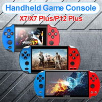 Handheld Game Console X7/X7 Plus/X12 Plus  4.3/5.1/7 Inch HD Screen Retro Console Portable Audio Video Player 2500 Classic Games