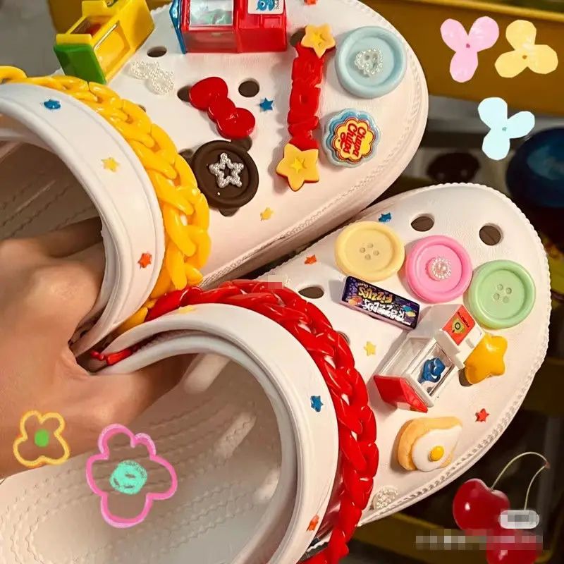 

Lovely Colorful Footwear Decoration Funny Accessories DIY Ins Popular Adornment for Clogs Sandals Trendy Kids Boys Girls Gifts
