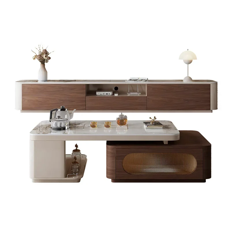 

Rock slab coffee table tea integrated living room home multi-functional kung fu tea table