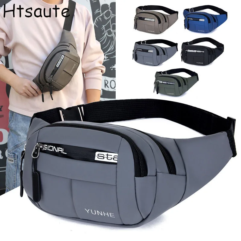 Fashion Large-capacity Men Waist Bag Casual Oxford Anti-theft Chest Bag Outdoor Travel Waterproof Sports Mobile Phone Bag