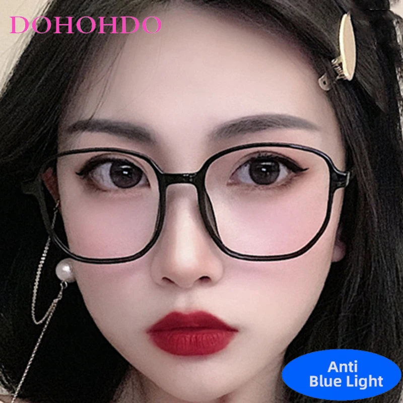 

Classic Vintage Brand Designer Oversized Square Blue Light Blocking Glasses Women Men Optical Eyeglasses For Reading Lentes Очки
