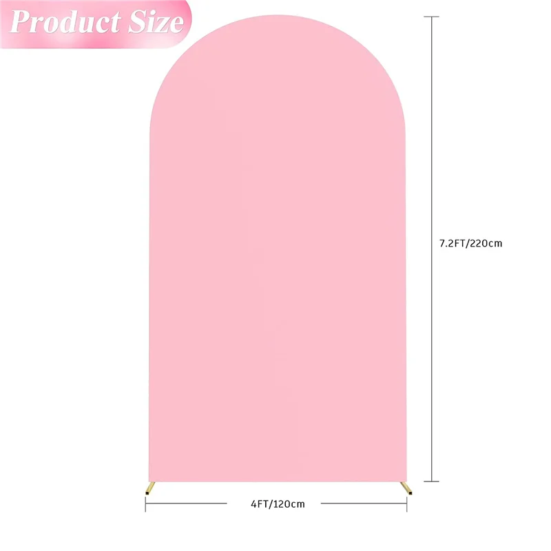 

Arch Cover Fitted Wedding Arch Stand Covers Round Top Light Pink