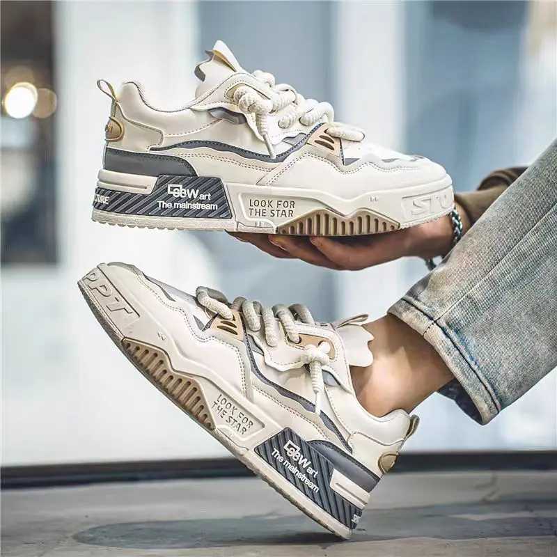 

Кроссовки мужские с вулканизированной подошвой, модная повседневная обувь для скейтборда на платформе, студенческие прогулочные кеды, уличный стиль