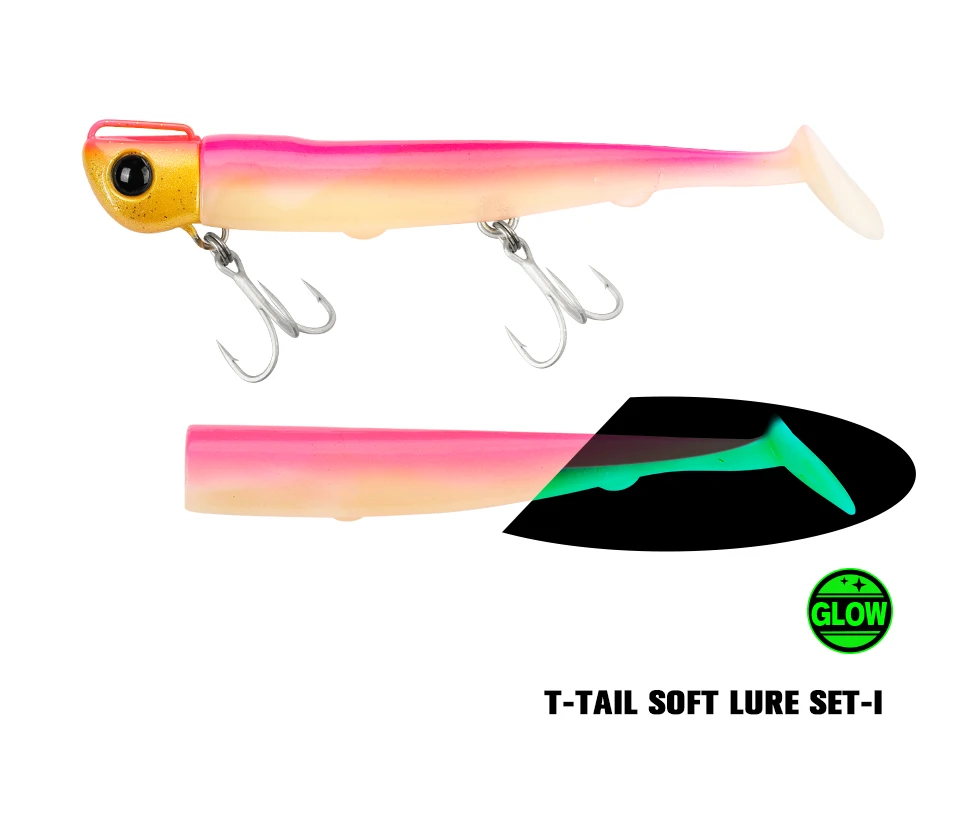 TSURINOYA Long Casting 2 Stück T-Schwanz Jigkopf 110mm 35g 45g Salzwasser Sinkender Hardbait Hochfester Flunder- und Wolfsbarsch-Angelköder – Detail 21