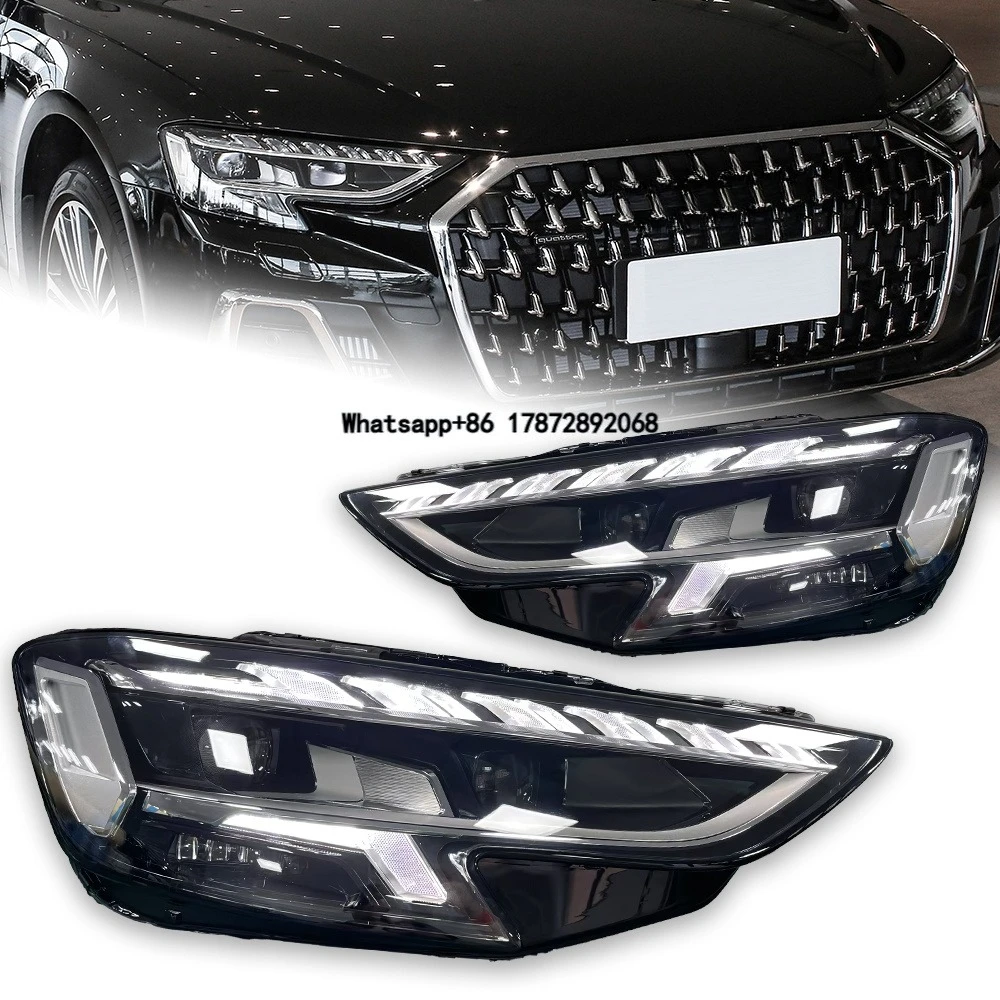 Car Accessories Head Lamp for A8 matrix Headlights 2019-2024 A8 LED Headlight DRL Dynamic Singal High Low Beam Automotive