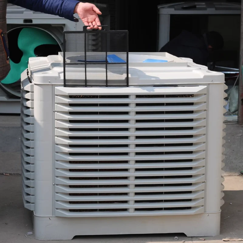 Window Type Water Fan Air Cooler Wall Mounted Air Conditioner with Tube 380V Operating Voltage Cooling Function