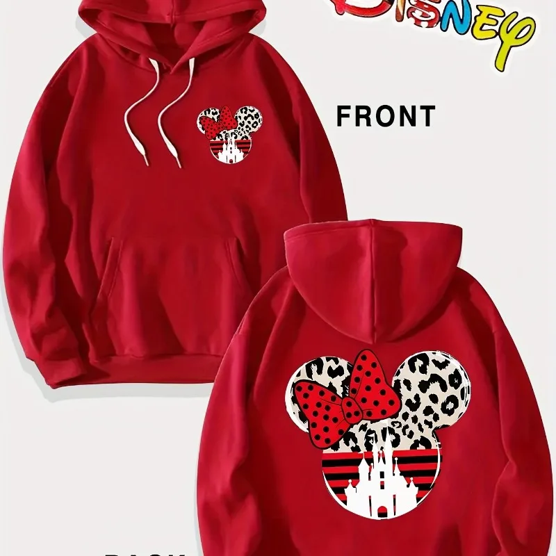 ديزني ميني ماوس هوديي الرجال هوديي الخريف / الشتاء جديد للجنسين زوجين ملابس عصرية غير رسمية