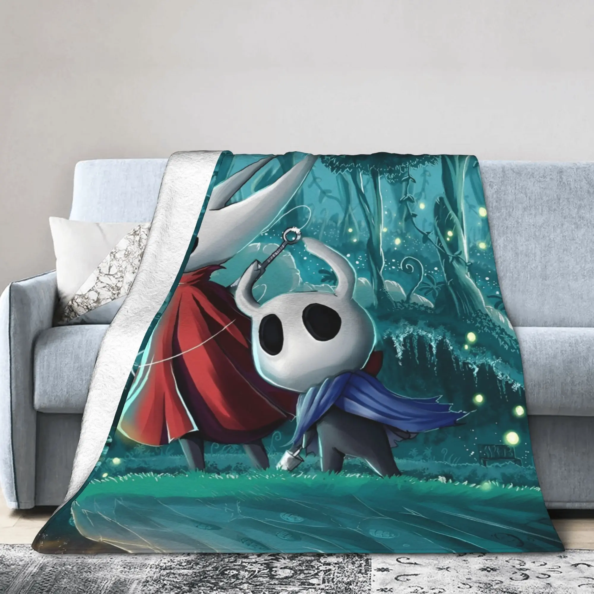 Hollows Knights Silksong Blanket Flannel Spring Autumn  Portable Super Soft Throw Blanket for Bedding Outdoor Bedding Throws