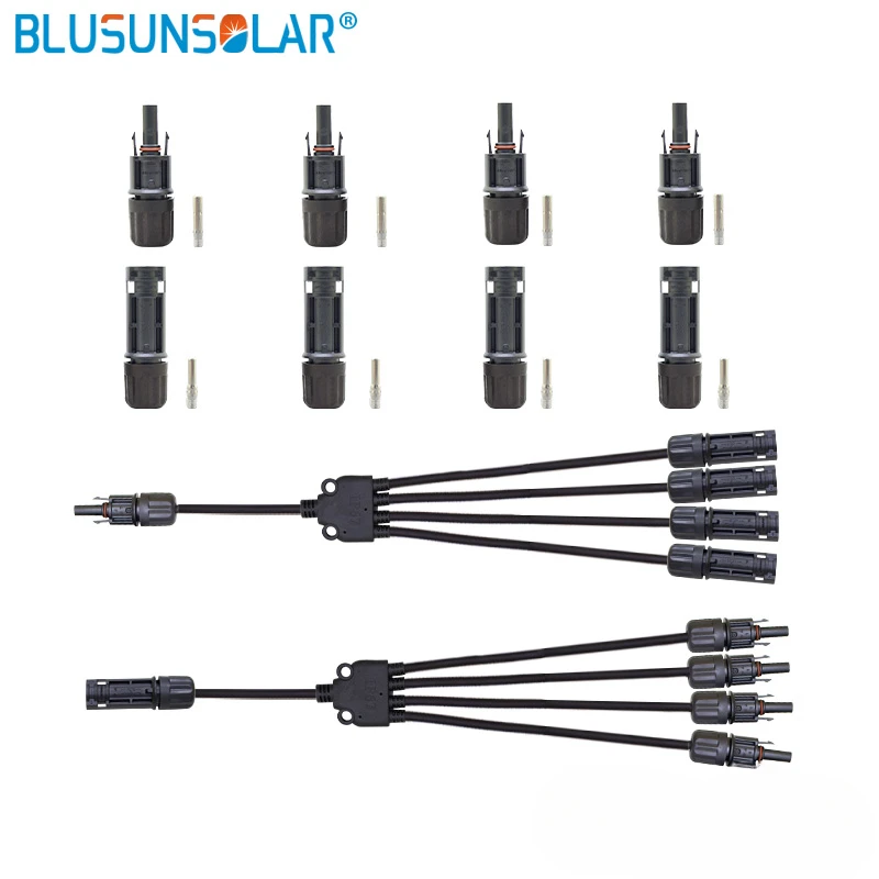 

20 Pairs SOLAR PV Branch Y Adapter Connectors Female Male 1 to 4 Solar Connector For Solar Panels Cable LJ0158