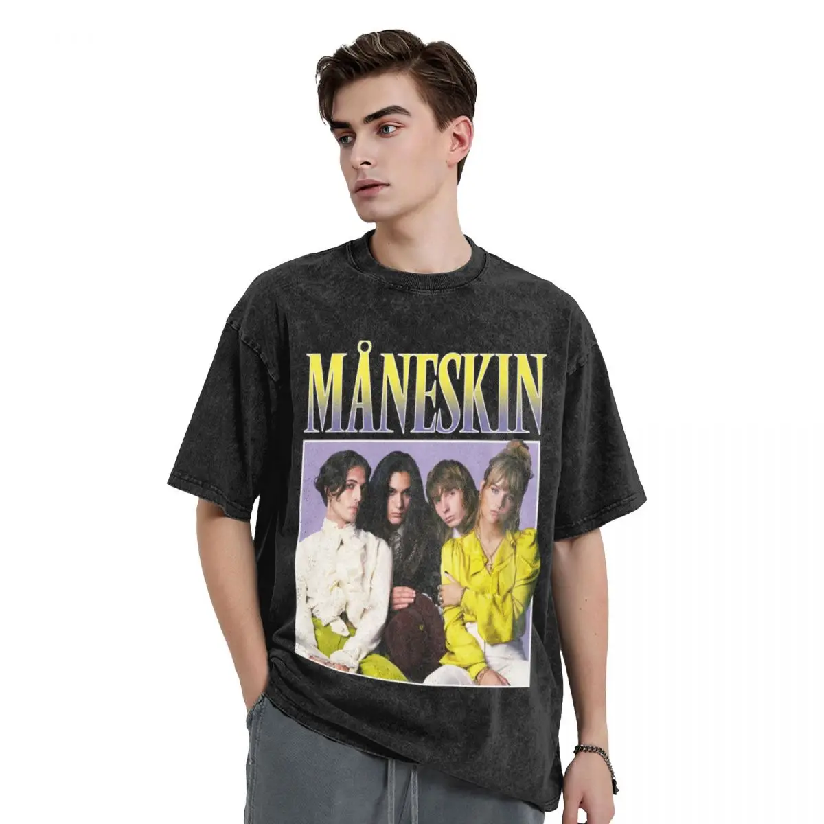 Maneskin M?neskin - Winners of Eurovision Song Contest 2021 Italy Zitti E Buoni Retro Vintage T-Shirt