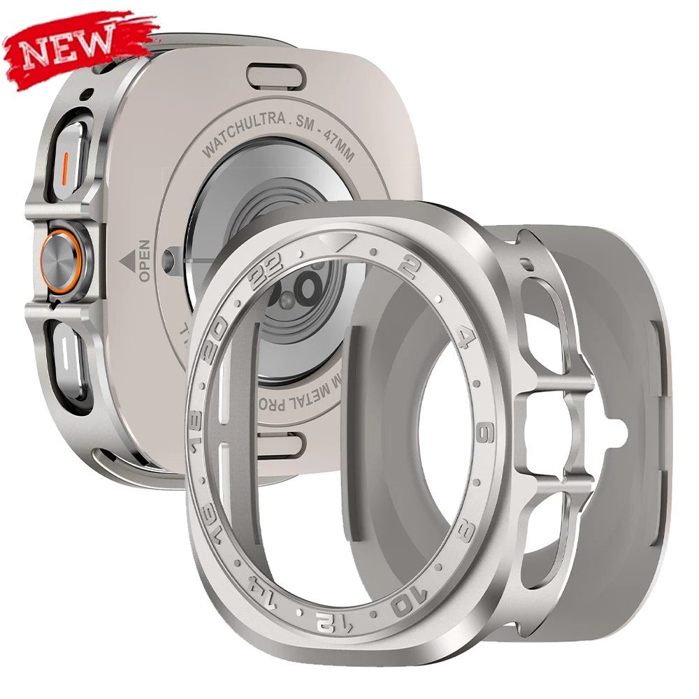 

Металлический чехол с защитой от падения для Samsung Galaxy Watch Ultra 47 мм 2025, защитная рамка из сплава для Galaxy Watch Ultra 47 мм, твердый корпус