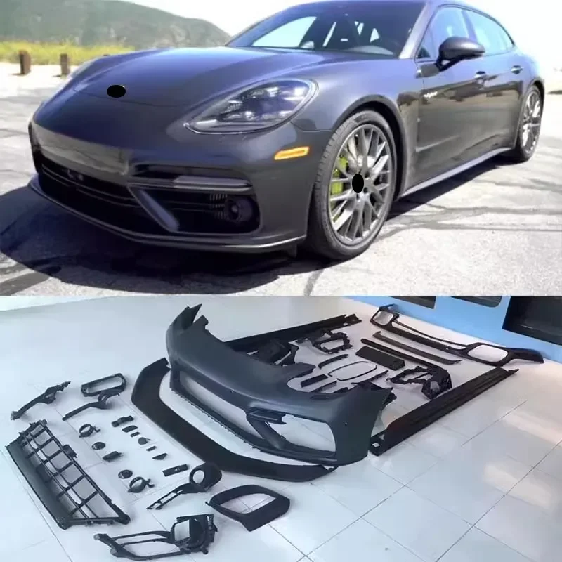 

Комплект объемного кузова переднего бампера автомобиля для Porsche Panamera 971, модифицированная турбо-боковая юбка, решетка радиатора