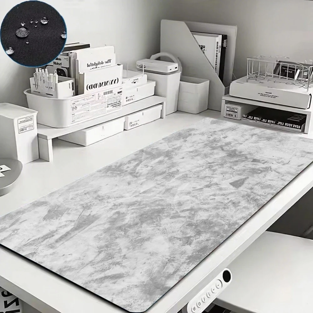 Waterproof 400x900x4mm Mouse Pad: Charcoal Gray Stain-Resistant Fabric & Anti-Slip Base for Office/Gaming Setup